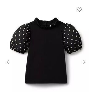Janie and Jack Short Sleeve Tops Dot Puff Sleeve Top 8